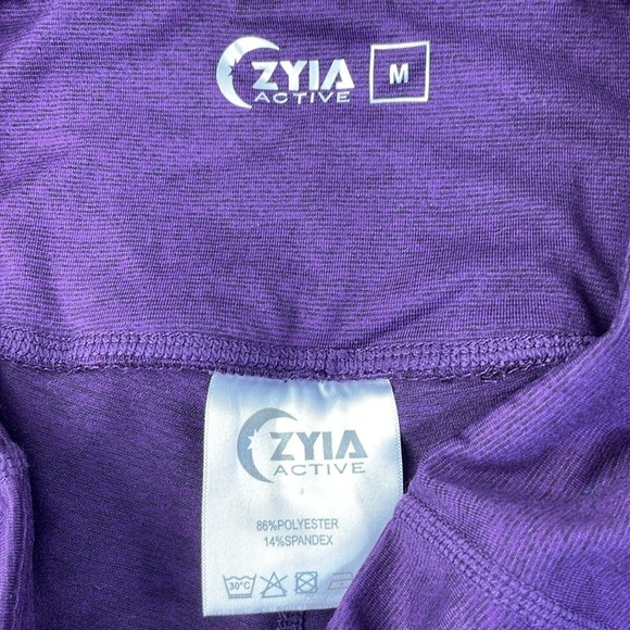Zyia Active Women’s Purple Crop 25” Leggings, size Medium - Picture 4 of 8